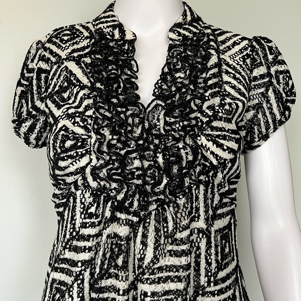 Heart Soul - Womens Y2K Black/White Top Sz MD - Picture 3 of 8